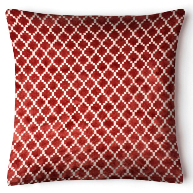 Stylish Ethnic Fusion Cushion - 43cm x 43cm Red