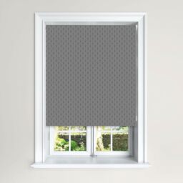 Lister Cartwright Oriental Fan Blackout Roller Blinds s Child Safety Included Easy Fit (Charcoal, 90 cm Width x 140 cm Drop)