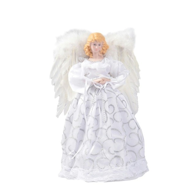 Living and Home Angel Christmas Tree Topper with LED Lights Home Decor