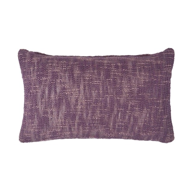 Homescapes Nirvana Cotton Mauve Rectangular Cushion Cover - 30 x 50 cm Purple Mauve 30 x 50 cm