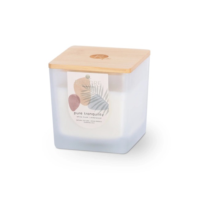 Large Soy Wax Candle - Pure Tranquility White
