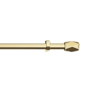 16 - 19mm Gold Tetra Eyelet Metal Curtain Pole 210 - 360 Gold Gold