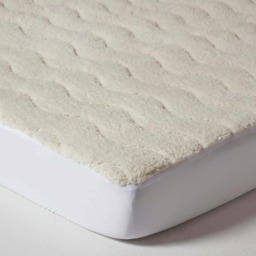 Homescapes Luxury Thick Fleece Mattress Topper - Single White Single