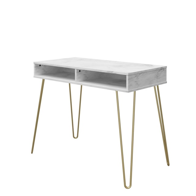 Novogratz Athena Desk in White Marble