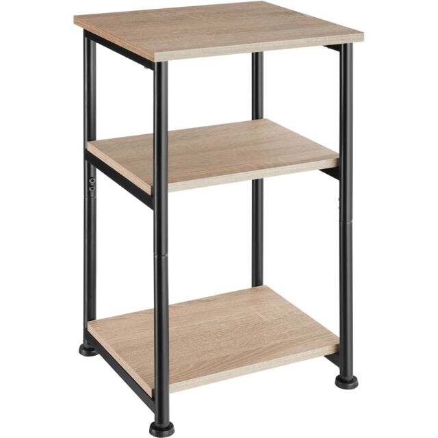 Bedside Table Memphis - industrial style, with 3 shelves, 34 x 30 x 59 cm Brown industrial wood light, oak Sonoma 30 x 34 x 59 cm 1