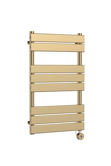 Balterley Square Flat Heated Towel Rail with 8 Bars Copper Brushed Brass 1