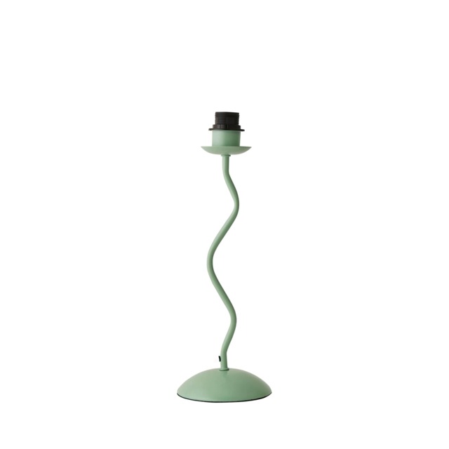 ValueLights Wiggle Moss Green Metal Table Lamp Base Green