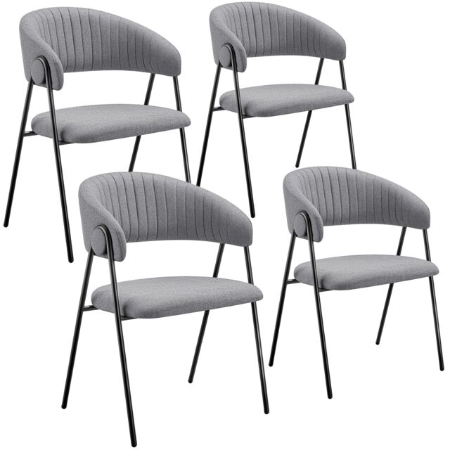 Dining Chair Bedano - woven fabric, padded, 150 kg load capacity Grey grey 4