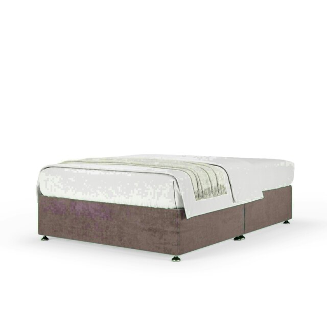 Mauve Naples Velvet No Drawer Divan Base Super King
