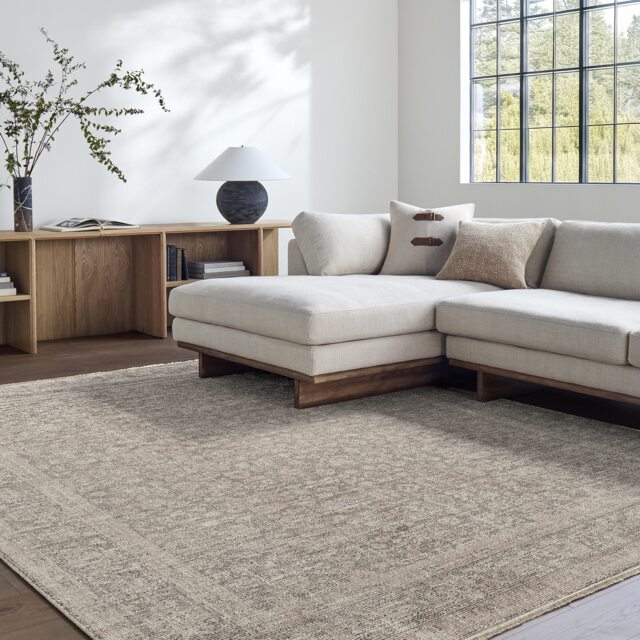 LIVABLISS Galey Alix Maria Elena-Vintage Traditional Boho Fringe Rug 66 x 115 cm Ivory Brown