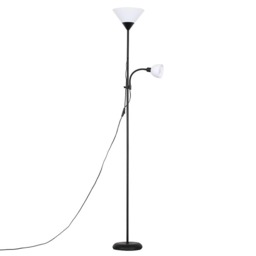 ValueLights Mozz Black Mother and Child Floor Lamp Cool White Bulbs Black