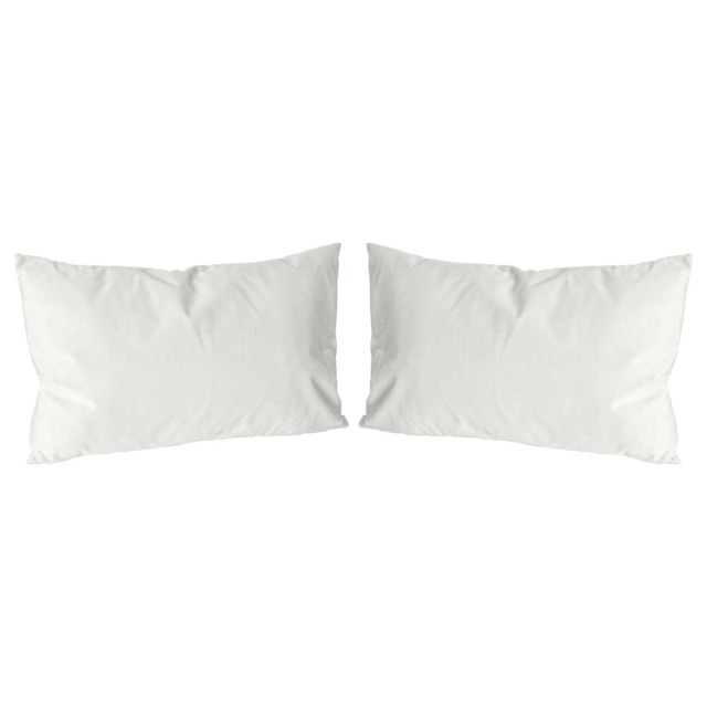 Nicola Spring Rectangle Velvet Cushions - 60cm x 40cm - Cream - Pack of 2 Cream Cream