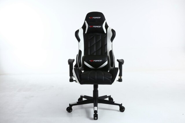 Pro GT Reclining Sports Racing Office Desk Faux Leather Gaming Chair (White)