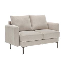Sofia 2 Seater Fabric Scandi Style Sofa Cream Beige Two Seater