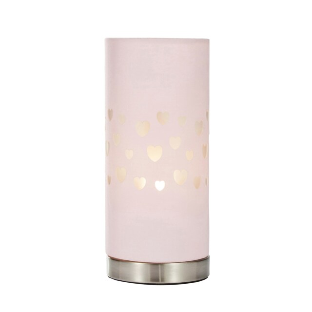 BHS Glow Kid's LED Hearts Table Lamp, Pink