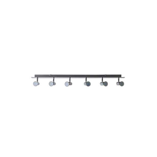 ValueLights Consul Chrome 6 Way Adjustable Ceiling Spotlight and Warm White Bulb