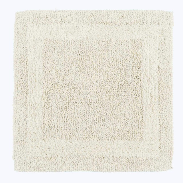 Homescapes Luxury Reversible Cotton Shower Mat - Natural Cream