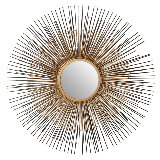 Elegant Design Nickel And Bronze Finish Wall Mirror, Mid Century Hallway Mirror, Versatile Bedroom Mirror Multi