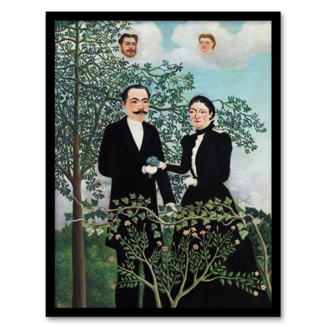"Past and Present Philosophical Thought Rousseau Framed Wall Art Print 12X16"""
