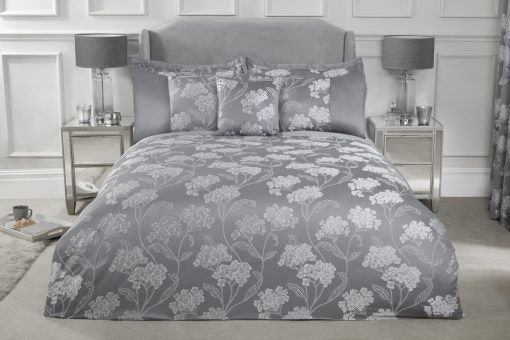 English Garden Duvet Set Super King Bed Silver