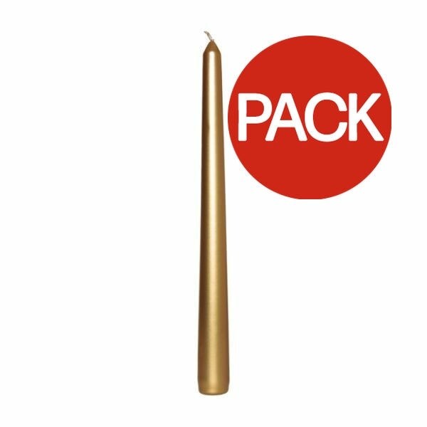 Price´s Candles Pillar Candle (Pack of 10) - Gold - One Size