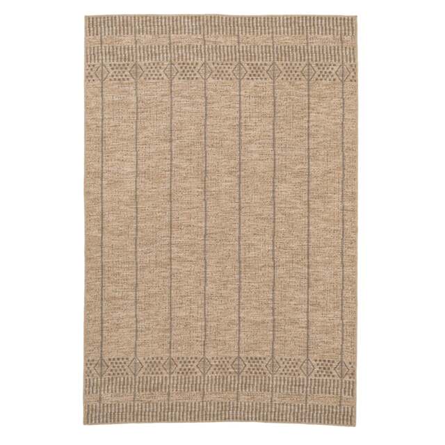 KUKOON Kai Hardwearing Washable Jute-Effect Rug – Natural Earthy Brown Area Mat 80cm x 150cm