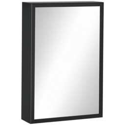 kleankin Wall Mounted Bathroom Cabinet with Mirror and Storage Shelves