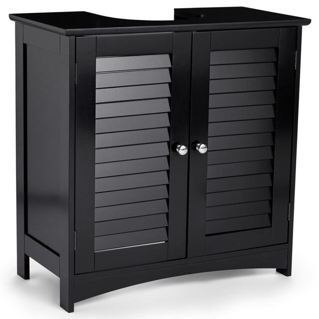 VonHaus Shrewsbury Black Under Sink Bathroom Cabinet