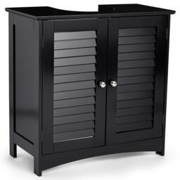 VonHaus Shrewsbury Black Under Sink Bathroom Cabinet