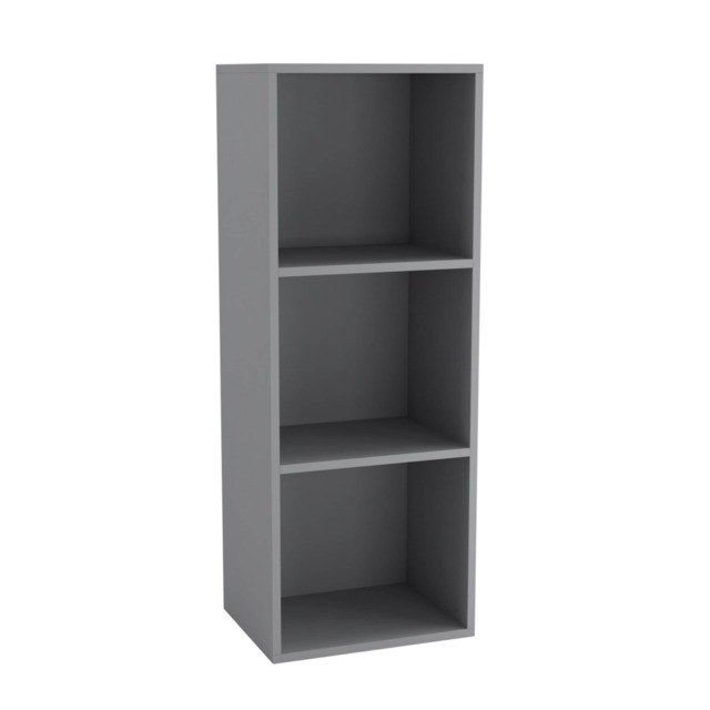 Wooden Bookcase Shelving Display Storage Shelf Unit Wood Shelves Multi Grey - 3 Shelf 1