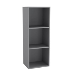 Wooden Bookcase Shelving Display Storage Shelf Unit Wood Shelves Multi Grey - 3 Shelf 1