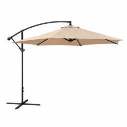 Jack Stonehouse 3m Banana Cantilever Hanging Parasol for Garden Patio - Beige