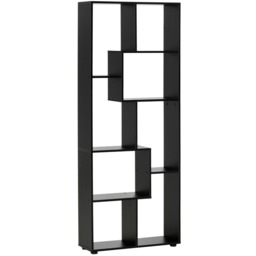 HOMCOM Bookshelf, Tall Bookcase, Modern Room Divider, 8 Cube Storage Unit, Freestanding Storage Shelf for Living Room, Bedroom, Home Office, 70 x 24 x 178 cm, Black