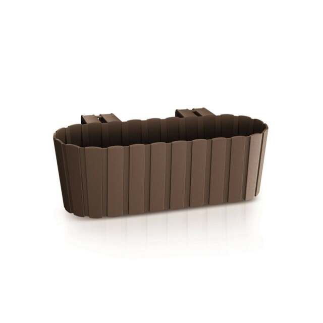 Plastic Balcony Wood Flower Plant Garden Brown 1