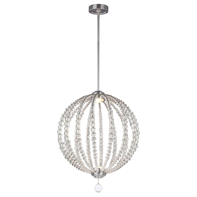 Oberlin LED 2 Light Medium Spherical Ceiling Pendant Satin Nickel