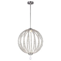 Oberlin LED 2 Light Medium Spherical Ceiling Pendant Satin Nickel