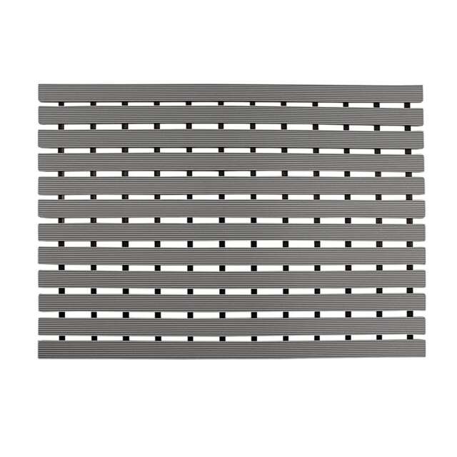 Oseasons Non-Slip Slatted Shower Mat in Grey