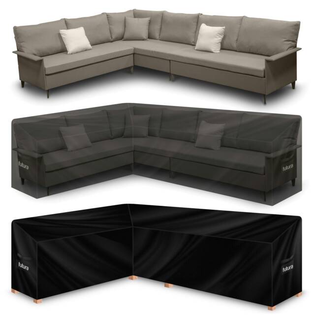 Futura L Shape 222x286x80cm Waterproof Garden Furniture Cover 600D