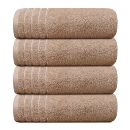 Extra Large Cotton Bath Towels Set of 4, 450 GSM, 76 x 152 cm