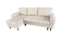 Sienna 3 Seater Right Hand Facing Storage Sofa Bed in Grey, Silver or Beige Cream One Size