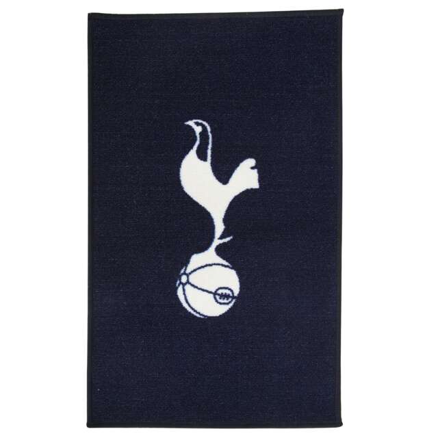 Tottenham Hotspur FC Official Printed Football Crest Rug/Floor Mat - Navy/White - One Size