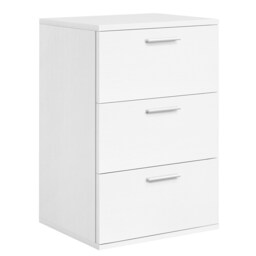 Yaheetech Classic Wooden End Table with 3 Drawers White