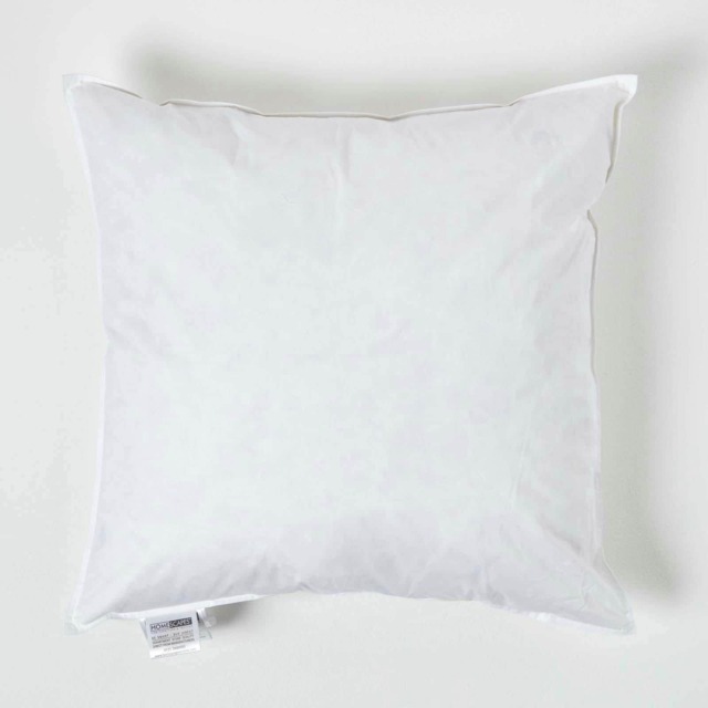 "Homescapes Luxury Duck Feather Cushion Pad Insert Inner 60 x 60 cm (24 x 24 inches) White 60 x 60 cm (24 x 24"")"