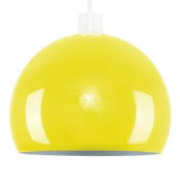 ValueLights Arco Gloss Yellow Dome Ceiling Pendant Shade Yellow