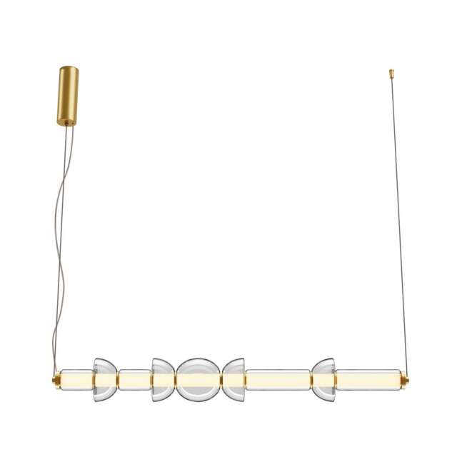 Cosmo Modern Bar Pendant Ceiling Light Brass 3000K 4800lm Glass Shade