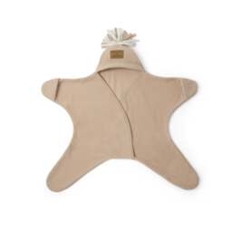 Clair de Lune Star Fleece Wrap Blanket 6-12 Months - Oatmeal