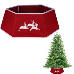 26.8Inch Christmas Tree Skirt Foldable Burlap Xmas Tree Stand Base Cover for Tree Decorations
