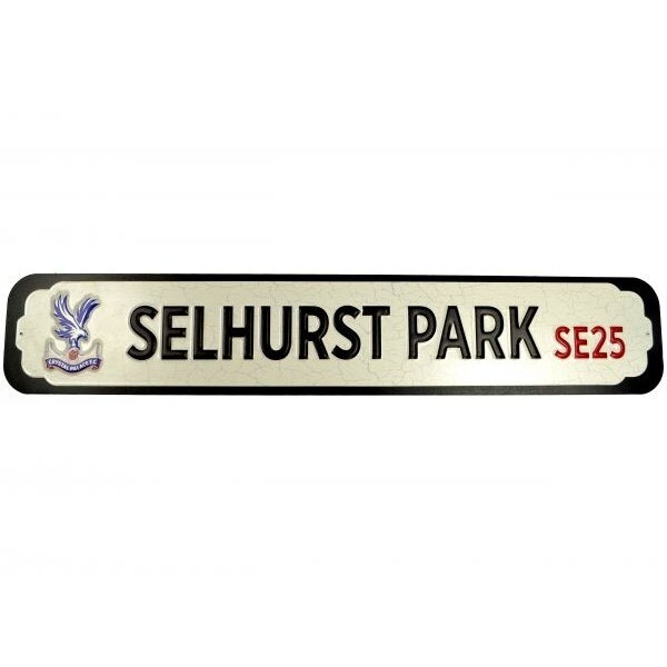 Crystal Palace FC Deluxe Selhurst Park SE25 Metal Plaque - Black/Silver - One Size