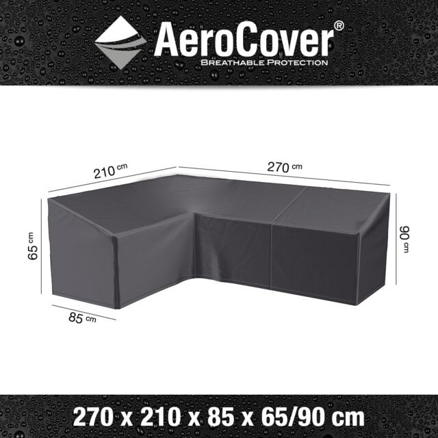 Platinum AeroCover Right-Hand L-Shape Garden Sofa Ripstop Polyester Cover W270 x D210 x H90 cm