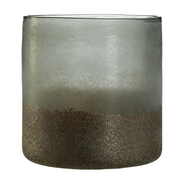Chiara Small Grey Sand Effect Vase Black Black, Grey